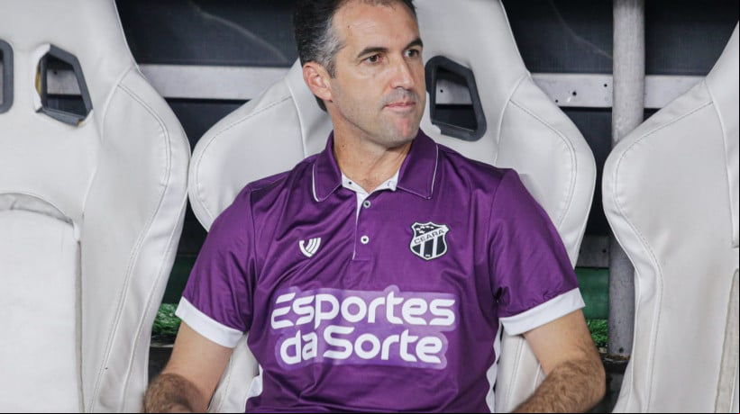 Técnico Léo Condé no jogo Ceará x Botafogo-SP, no Castelão, pelo Campeonato Brasileiro Série B 2024