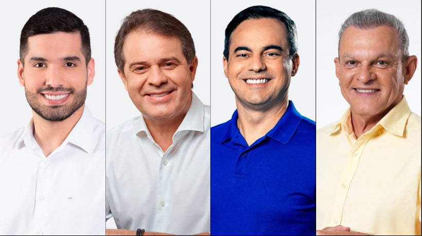 Candidatos a prefeito de Fortaleza em 2024, André Fernandes, Evandro Leitão, Capitão Wagner e José Sarto 