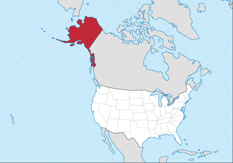 Hoje, o Alasca é o maior estado dos Estados Unidos em área territorial e possui uma extensão de cerca de 1,7 milhão de quilômetros quadrados.